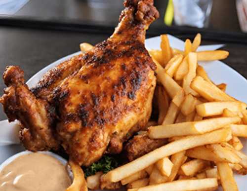 Demi poulet rôti + frites